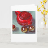 Carte de voeux "de thé de Noël" par Sarah Sedwick (Fleur jaune)