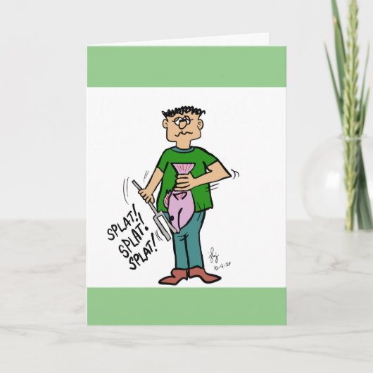 Carte de voeux de thon au poisson (Devant)