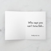 Carte de voeux de thon au poisson (Intérieur)