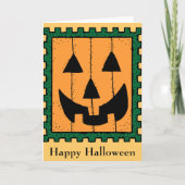 Carte de voeux de timbre citrouille (Devant)