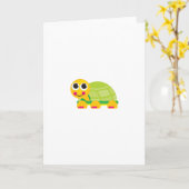 Carte de voeux de tortue (Fleur jaune)