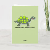 Carte de voeux de tortue (Dos)