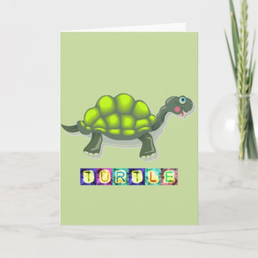Carte de voeux de tortue (Devant)