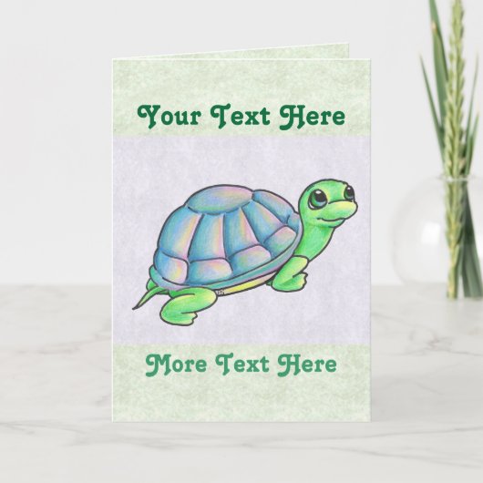 Carte de voeux de tortue (Devant)
