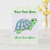 Carte de voeux de tortue (Fleur jaune)