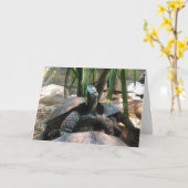 carte de voeux de tortue de bébé #2 (message à (Fleur jaune)