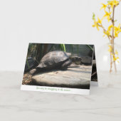 carte de voeux de tortue de bébé (encouragement) (Fleur jaune)