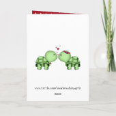 Carte de voeux de tortue de Saint-Valentin (Dos)