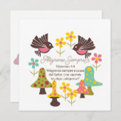 Carte de voeux de toujours plaisir en espagnol (Devant / Derrière)