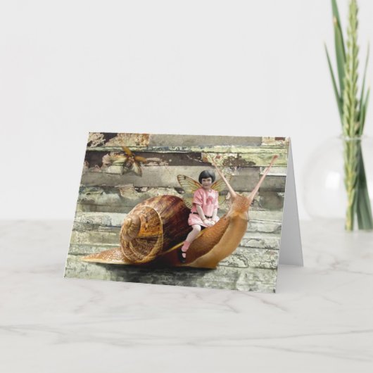 Carte de voeux de tour d'escargot (Devant)