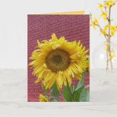 Carte de voeux de tournesol (Fleur jaune)