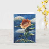 Carte de voeux de tournesol (Fleur jaune)