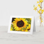 Carte de voeux de tournesol (Fleur jaune)