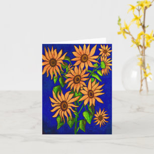 Carte de voeux de tournesol