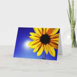 Carte de voeux de tournesol au soleil
