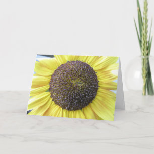 Carte de voeux de tournesol jaune