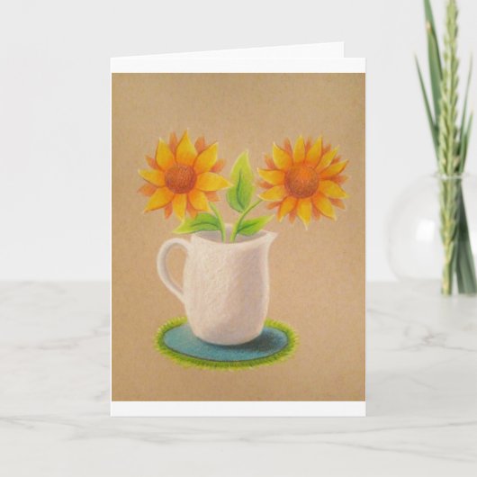 Carte de voeux de tournesols (Devant)
