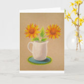 Carte de voeux de tournesols (Fleur jaune)
