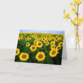 Carte de voeux de tournesols (Fleur jaune)