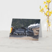 Carte de voeux de train (Fleur jaune)