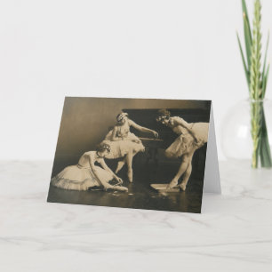 carte de voeux de trio de ballerine