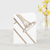 Carte de voeux de trombone (Fleur jaune)
