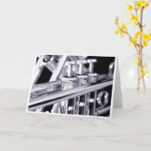 Carte de voeux de trompette (Fleur jaune)