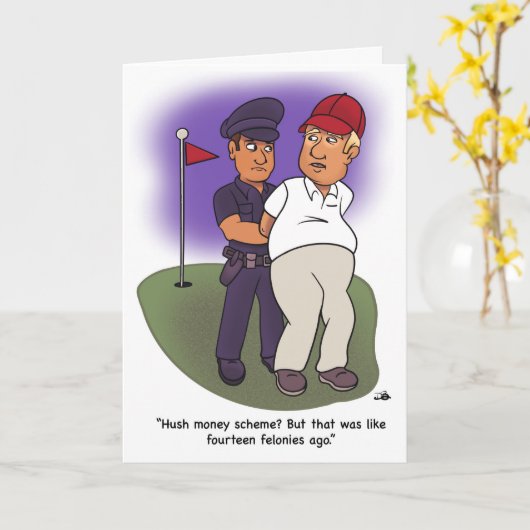 Carte de voeux de Trump Felonies (Fleur jaune)