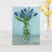 Carte de voeux de tulipe (Fleur jaune)