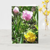 Carte de voeux de tulipes (Fleur jaune)