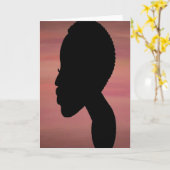 Carte de voeux de TWA (Afro minuscule) (Fleur jaune)