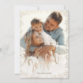 Carte de vœux de typographie simple et joyeuse ros (Devant)