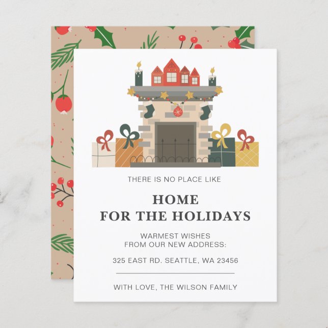 Carte de vœux de vacances à budget réduit Nous avo (Devant / Derrière)