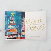 Carte de vœux de vacances à design abstrait (Intérieur)