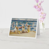 Carte de vœux de vacances à la plage (Orchidée)