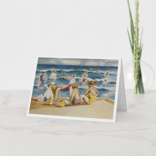 Carte de vœux de vacances à la plage (Recto)