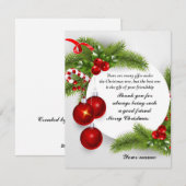 Carte de vœux de vacances « Amitié » (Devant / Derrière)