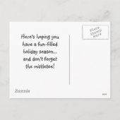 Carte de voeux de vacances amusante (Dos)