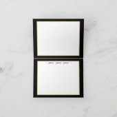 Carte de vœux de vacances ange doré sur fond noir  (Intérieur)