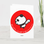 Carte de voeux de vacances - arbre de panda (Dos)