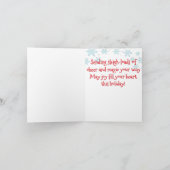 Carte de vœux de vacances au Pôle Nord (Intérieur)