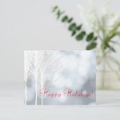 Carte de vœux de vacances aux arbres rustiques bla (Debout devant)