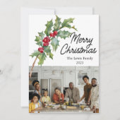 Carte de vœux de vacances aux baies élégantes d'hi (Devant)