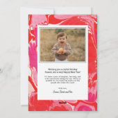 Carte de vœux de vacances aux billes joyeuses roug (Dos)