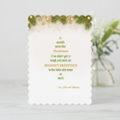 Carte de vœux de vacances aux branches de pin (Debout devant)