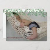 Carte de vœux de vacances aux feuilles minuscules (Devant / Derrière)