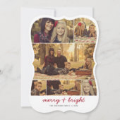 Carte de vœux de vacances avec 6 photos Mémoires (Devant)