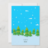 Carte de vœux de vacances avec bonhomme de neige e (Dos)