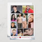 Carte de vœux de vacances avec collage enneigé (Devant / Derrière)