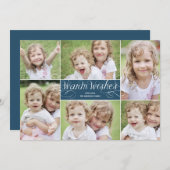 Carte de vœux de vacances avec des souhaits chaleu (Devant / Derrière)